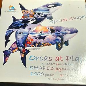 1000 piece Orcas at Play Puzzle